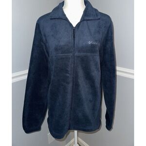 Columbia Jacket Unisex Size S Fleece Thick Zip Pockets Mock Neck 100% Polyester